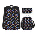 thumbnail image 1 of Disketp Whales In Space Mochila Estampada de Gran Capacidad con Lonchera y Estuche, Set de 3 Piezas para Estudiantes, 1 of 7