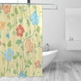 thumbnail image 2 of Yayeee Shower Curtain with Hooks 72"x72" Waterproof Fabric Bathroom Hanging Decor, Colorful Flower, 2 of 5