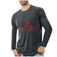 thumbnail image 2 of COSFO Men's T-Shirts Cotton Long Sleeve Casual Christmas Crew Neck Shirts Pullover Loose Fit Party Graphic Tees, 2 of 5