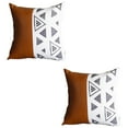 thumbnail image 2 of Mike&Co New York Decorative Vegan Faux Leather Throw Pillows Set of 2 Brown 17x17, 2 of 7