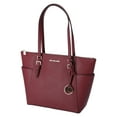 Michael Kors Charlotte Large Saffiano Leather TopZip Tote Bag (Dark