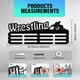 thumbnail image 2 of Exhibidor de medallas de lucha libre, colgador de medallas, soporte de pared, colgador decorativo de 3 líneas, negro, para premios deportivos, con caja de regalo, 2 of 7