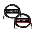 thumbnail image 1 of Cable de instrumento Strukture de 10 pies en ángulo recto negro/plateado x2, 1 of 1