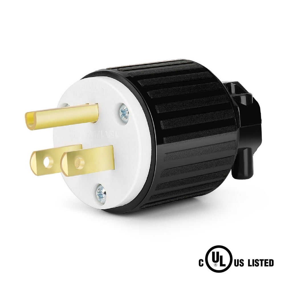 NEMA 515P Male Plug, 15 Amp 125 Volt 2 Pole 3 Wire 2P 3W Industrial