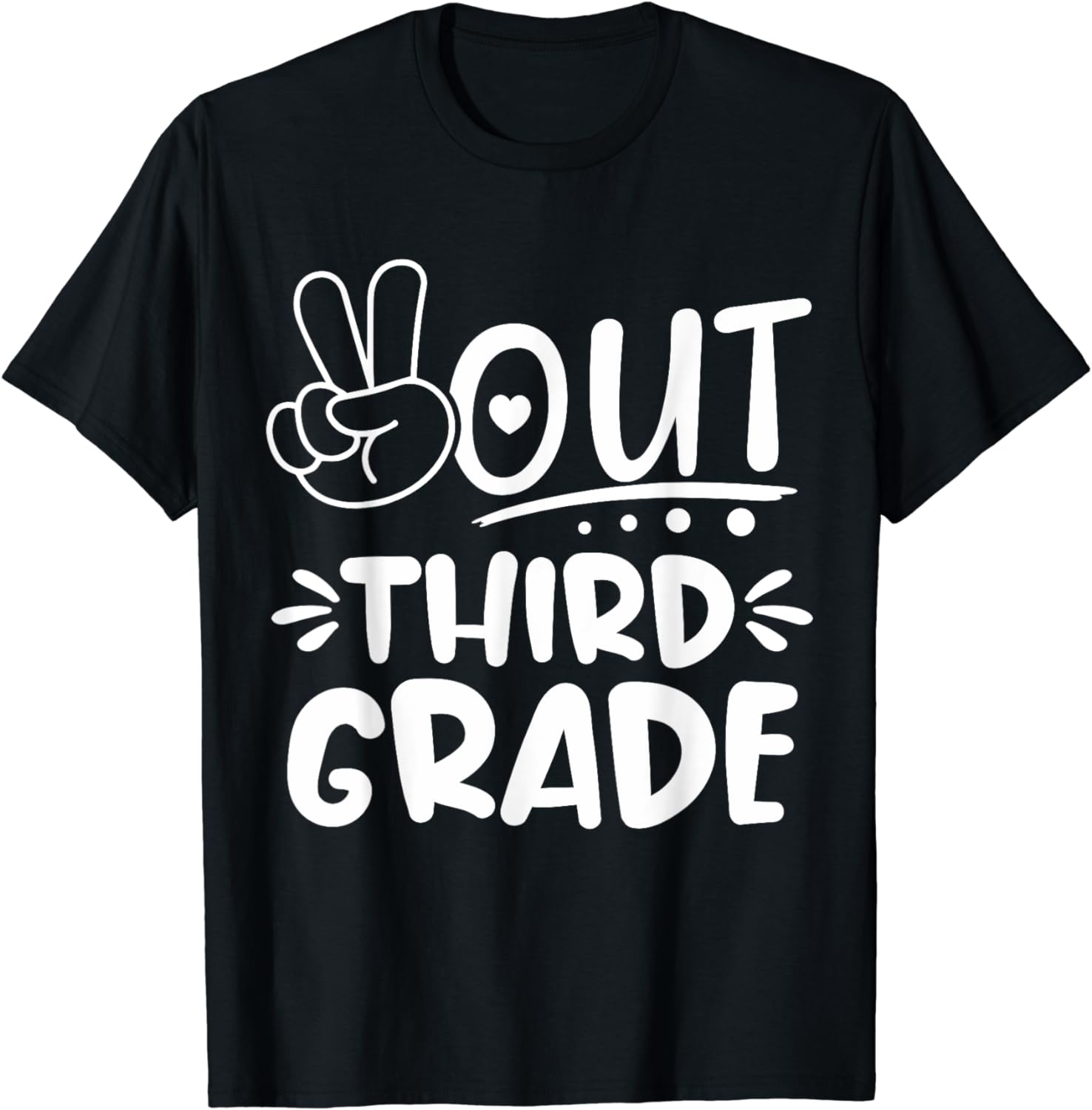 Last Day of School Peace Out Third 3rd Grade Teacher Kids T-Shirt