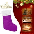 thumbnail image 6 of SKYSONIC Christmas Stocking Personalized Solid Color Large Candy Stocking Hanging Gift Xmas Stockings Decoration 2 PCS for Family Holiday Party Ornaments Decor Fireplace, 6 of 7