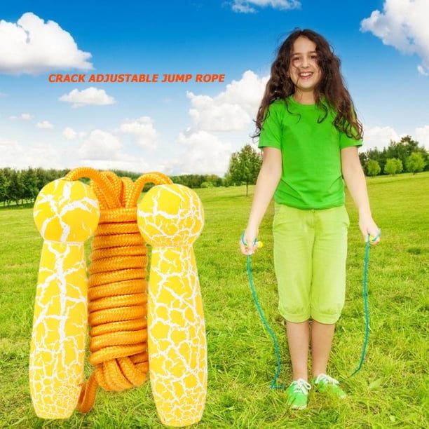 Cuerdas de saltar para niños Cuerda de algodón con mango de grietas de madera antideslizante Cuerdas de saltar para niños Ndcxsfigh libre de BPA