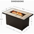 thumbnail image 4 of Grand Patio Bursa Adult 8-Piece Steel Weatherproof Outdoor Conversation Sets with 47" Fire Pit Table, Brown/Blue, 4 of 11