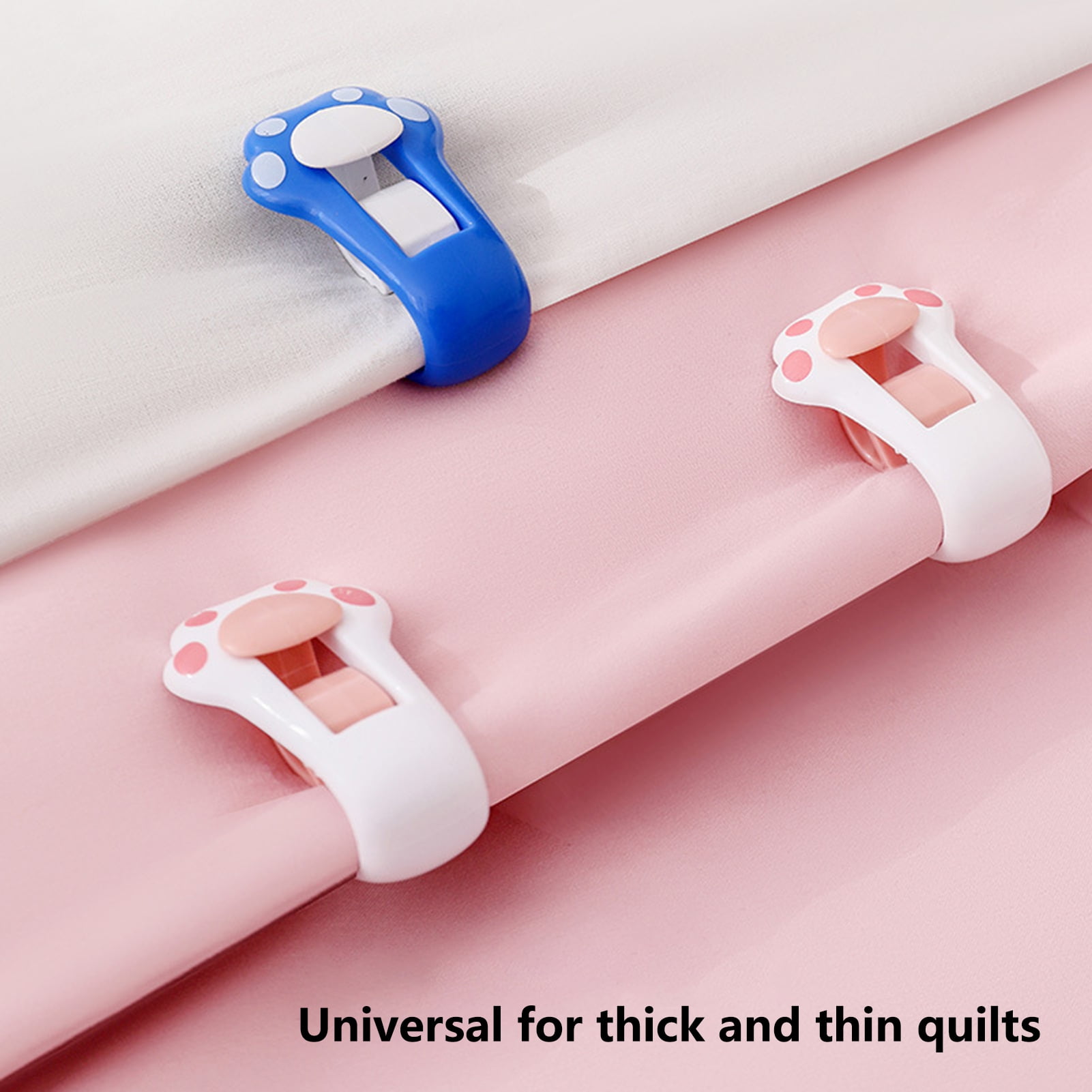 Washranp 4Pcs Needlefree Padded Clips Blanket Fasteners to Secure