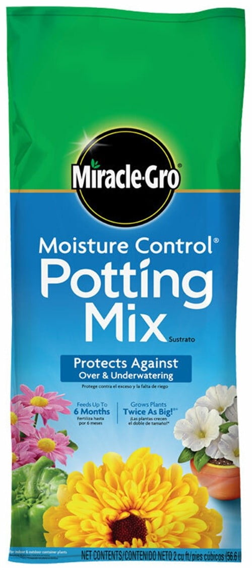 Miracle Gro 8 Qt Potting Mix For In & Outdoor Container Plants Feed To 6 Months 