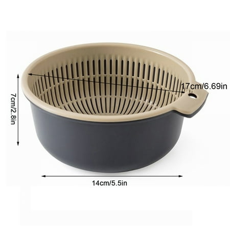 

Vegetable Washing Basket Washing Strainers Vegetable Washing Basket Double Layer Drain Quickly Suspend Multifunction Fruit Strainer With Side Handle For Kitchen