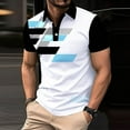 thumbnail image 2 of YanHoo Chemises de Golf pour Hommes à Manches Courtes Col Décontracté T-Shirts Décontractés pour Affaires Chemises pour la Fête des Pères pour Papa, 2 of 5