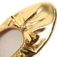 thumbnail image 3 of Minkissy 2Set Ballet Flats Women In Golden PU Professional Design For Dance Studio, 3 of 6