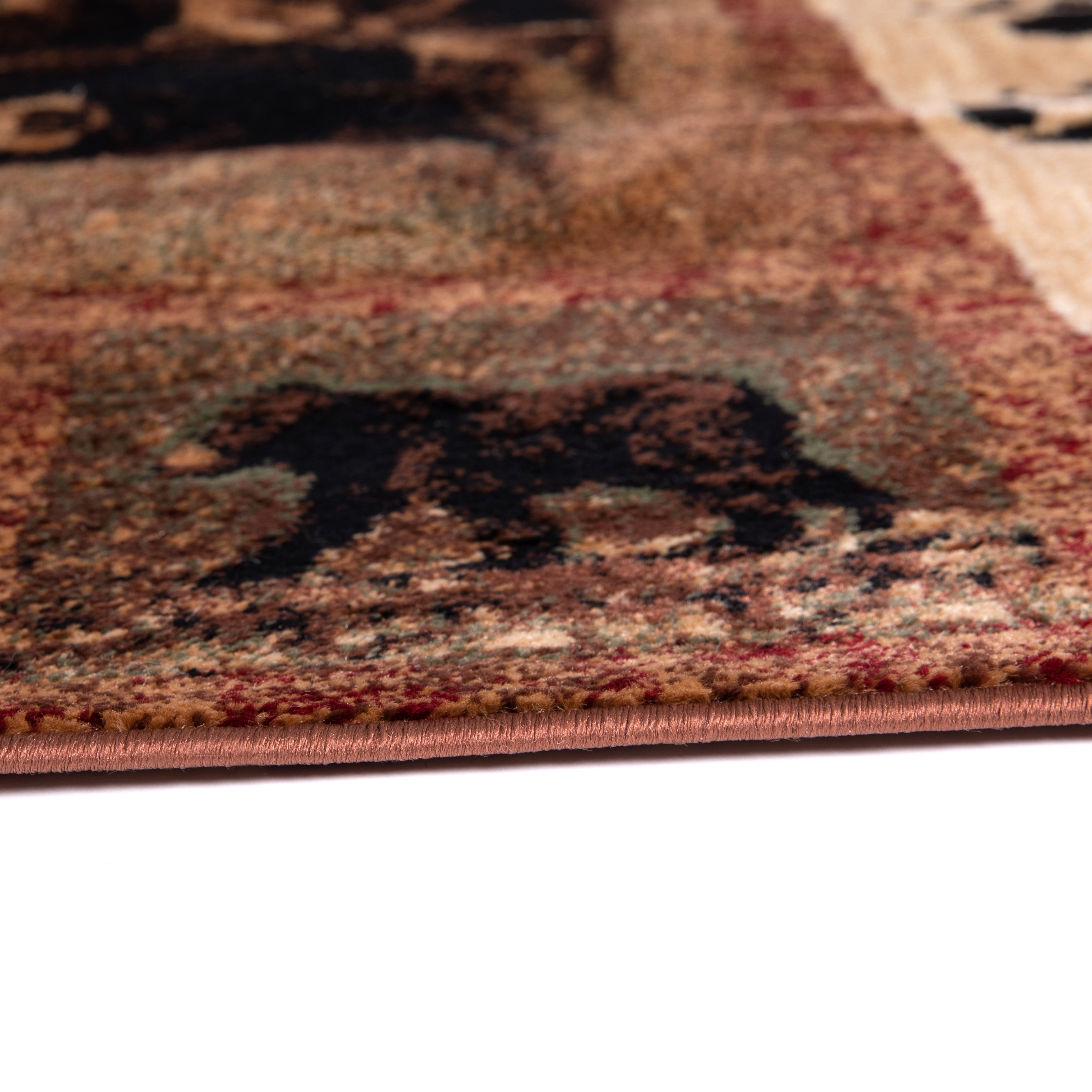 Flash Furniture Vassa Rectangular Rustic Brown Area Rug, 8' x 10'