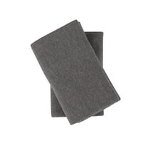 Mainstays Adult Jersey Extra Soft Pillowcase Set, Standard/Queen, Charcoal Grey, 2 Piece