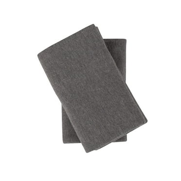Mainstays Adult Jersey Extra Soft Pillowcase Set, Standard/Queen, Charcoal Grey, 2 Piece