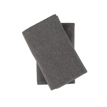 Mainstays Extra Soft Jersey Pillowcase Set, Standard/Queen, Charcoal Grey, 2 Piece