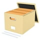 thumbnail image 1 of Caja organizadora de archivos Oterri con tapa de cuero amarillo crema, 1 of 6