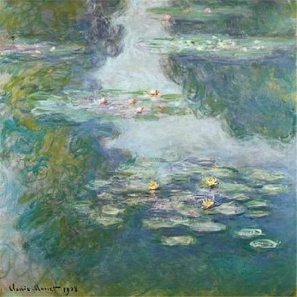 Selected Artworks PDX1CM1510SMALL Waterlilies Affiche Imprimée par Claude Monet&44; 12 x 12 - Petit