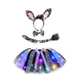 thumbnail image 2 of Juosiy Girls Sexy Tulle Ballet Skirt Cute Headand Bow Decoration Carnival Party Performance with LED Lights, 2 of 4