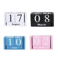 thumbnail image 6 of DESTYER Wooden Desktop Block Calendar Shabby Chic Date Home Desk Office Table Decor White, 6 of 7