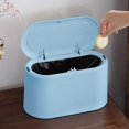 thumbnail image 1 of Mini bote de basura con tapa, tipo prensa con interior de plástico extraíble, pequeño bote de basura pequeño, compacto, con tapa y cierre, para escritorio, encimera, oficina, niños,, 1 of 8