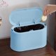 thumbnail image 1 of Mini bote de basura con tapa, tipo prensa con plástico interior extraíble, pequeño bote de basura, pequeño cesto de basura compacto, cubierto, con cierre, escritorio, encimera, oficina, niños,, 1 of 8