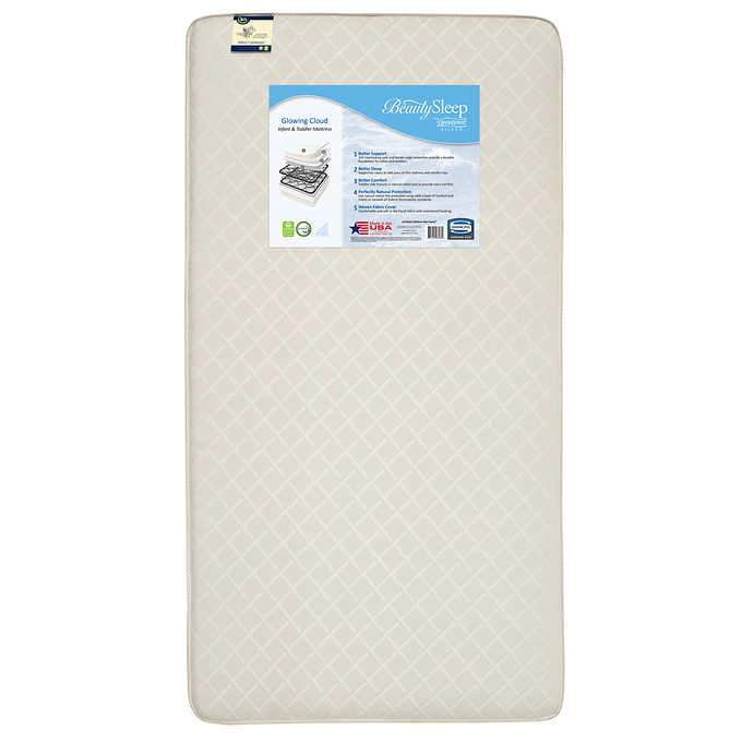 simmons beautysleep from beautyrest glowing cloud crib & toddler mattress