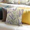 thumbnail image 3 of BANET , Purple Lavender Decorative Throw Pillows, Plant Flower Floral Summer Seasonal Pillowcase for Couch Sofa White, 3 of 5