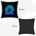 thumbnail image 6 of Set of 2 Decorative Throw Pillow Covers 18x18in - Neon Rainbow Design with ' BE KIND KIRRRANGE ' & Hearts Perfect for Couch Bed Car, 6 of 8