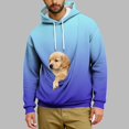 thumbnail image 2 of CONROSES Mens Pet Pouch Hoodies Colorblock Long Sleeve Pullover Hoodie for Men Winter Puppy Cat Dog Hooded Sweatshirts with Pocket, 2 of 6