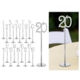 thumbnail image 6 of Abbraccia Table Numbers, Decorative Table Number Holders, Wood Table Number Cards with Base, Place Card Holders for Wedding Anniversary 20pcs, 6 of 10