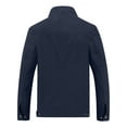 Wantdo Men's Spring Jacket Lightweight Cotton Casual Coat Navy 2XL
