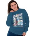 thumbnail image 5 of Smurfette Cute Romantic Smurfs Manga Women Crewneck Sweatshirt Brisco Brands 4X, 5 of 6