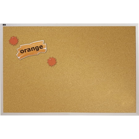 Quartet Natural Cork Bulletin Board, 8' x 4', Anodized Aluminum Frame