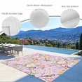 thumbnail image 3 of Pink Spring Floral Outdoor Rug for Patio/Deck/Porch, Non-Slip Large Area Rug 6 x 9 Ft, Elegant Farmhouse Flowers Birds Watercolor Indoor Outdoor Rugs Washable Area Rugs, Camping Rug Carpet Runner, 3 of 8