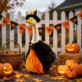 thumbnail image 3 of AZXY HalloweenPorch Goose Outfit, Fits 23‑Inch Porch Goose Statue, Witch‑Themed Goose Clothing, Goose Cloth, Fall Costume for Cement Plastic Goose, Outdoor Yard Patio Garden Porch Decor, 3 of 8