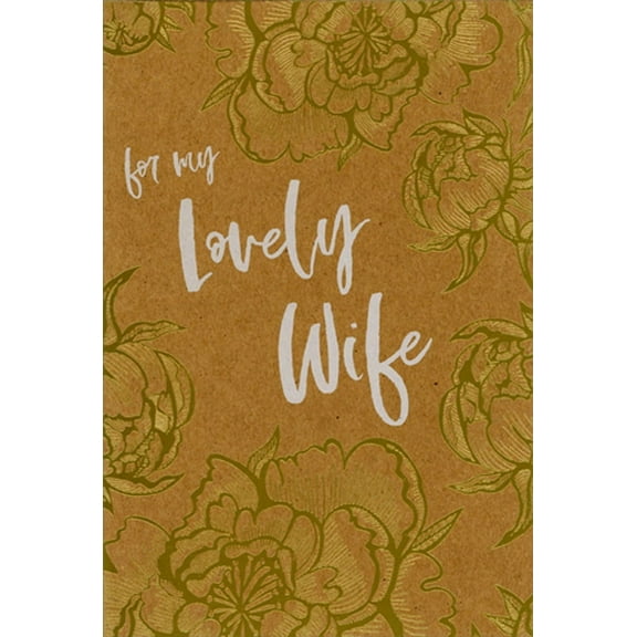 Pictura Lovely Wife : Gold Foil Peonies Birthday Card for Wife