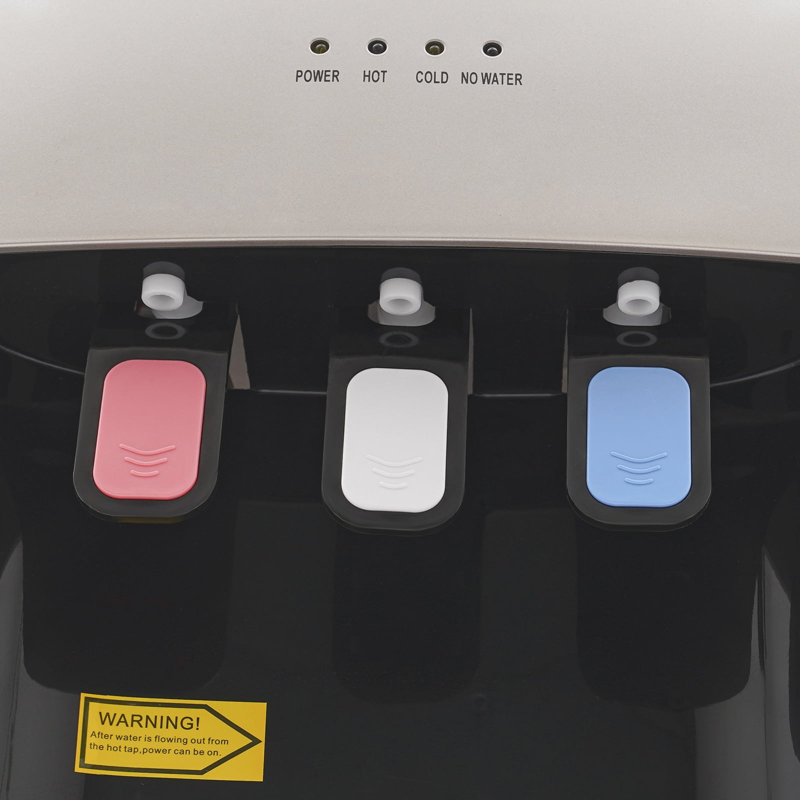 Silver Grey PP Water Dispenser Bottom Loading Water Cooler for 5 Gal Bottles with Indicator Lights