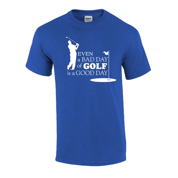 Funny Even A Bad Golf Day is A Good Golf Day Short Sleeve T-shirt-Antique Royal-SMA