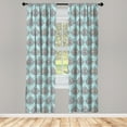 thumbnail image 3 of Ambesonne Victorian Curtains, Rococo Era Designs, Pair of 28"x63", Pale Blue Ivory, 3 of 5