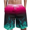 thumbnail image 1 of Snorda Men Casual Fashion Gradation Shorts With Pockets Elastic Waist Beach Pants, 1 of 4