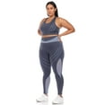 thumbnail image 5 of White Mark Women's Plus Size Cut Out Back Mesh Sports Bra & Leggings Activewear Set, 5 of 5