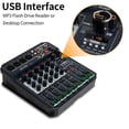 thumbnail image 3 of Sound Table T6 Au-dio Mixer 6-Channel Sound Card Processor 16DSP Sound Controller Interface for PC Recording Streaming ,Reduced Noise, 3 of 7