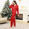 thumbnail image 4 of Conjunto de Pijama Gibobby Mujer Estampado de Caramelo y Muñeco de Nieve Rojo XL, 4 of 5