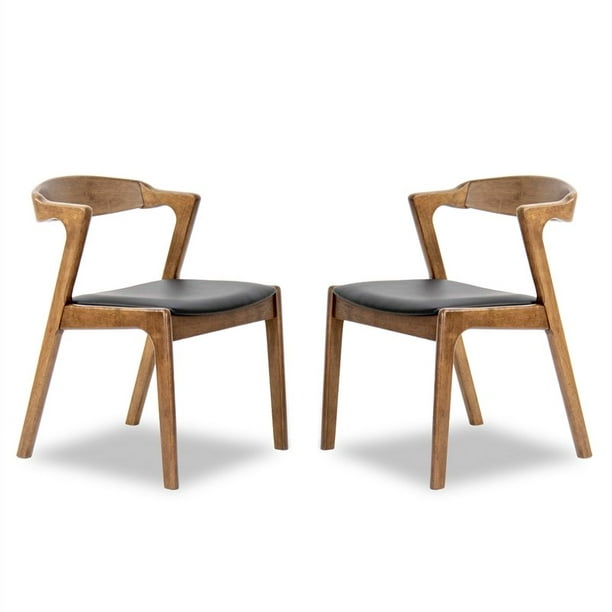 Ashcroft Mid Century Roxy Pu Black, Mid Century Modern Chairs Dining