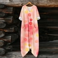 thumbnail image 5 of Blmnix Mumu Dresses Dress Women Popover Tshirt Dress Dress Tea-Length Short Sleeve V-Neck with Pockets Spring Dresses for Women 2026,XL, 5 of 6