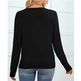 thumbnail image 3 of SOMER Women's Sweater Long Sleeve Pullover Crewneck Sweater Soft Lightweight Knit Tops 2025 Black, 3 of 6