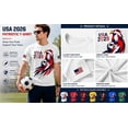 thumbnail image 4 of USA Soccer Men Women American Flag Soccer Shirt USA Flag Breeze Shirt Lightweight Short Sleeve Football, 4 of 6