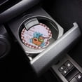 thumbnail image 3 of FMSHPON Spring Fresh Flower and Bird Lattice Plaid Set of 4 Car Coaster for Drinks, Absorbent Ceramic Stone Coasters Cup Mat with Cork Base for Home Kitchen Room Coffee Table Bar Decor, 3 of 5